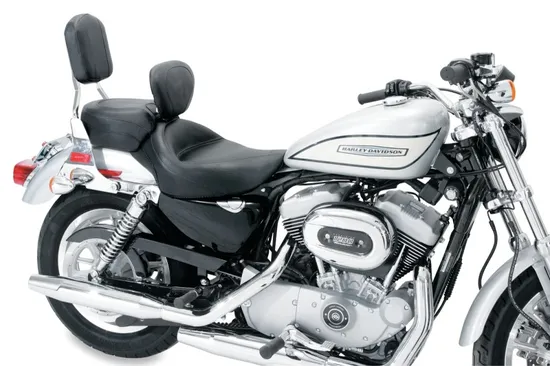 Mustang Black Wide Touring Solo Driver Seat w Backrest