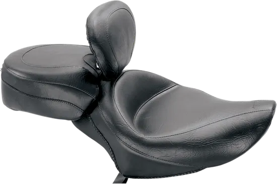 Mustang Black Wide Touring Solo Driver Seat w Backrest