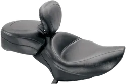 Mustang Black Wide Touring Solo Driver Seat w Backrest