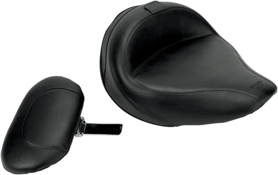 Mustang Black Wide Touring Solo Driver Seat w Backrest