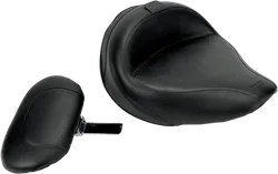 Mustang Black Wide Touring Solo Driver Seat w Backrest