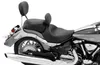 Mustang Black Wide Touring Solo Driver Seat w Backrest