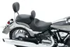 Mustang Black Wide Touring Solo Driver Seat w Backrest