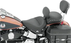 Mustang Black Studded Wide Touring Passenger Seat