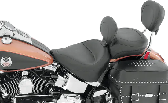 Mustang Black Wide Touring Solo Driver Seat w Backrest 2