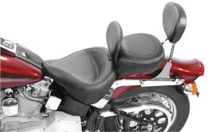 Mustang Black Wide Touring Solo Driver Seat w Backrest 3
