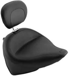 Mustang Black Wide Touring Solo Driver Seat w Backrest