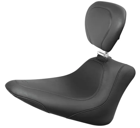 Mustang Black Wide Tripper Solo Driver Seat w Backrest