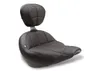 Mustang Black Cube Stitch Touring Solo Seat w Backrest