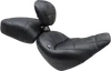 Mustang Black Cube Stitch Touring Solo Seat w Backrest