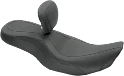 Mustang Black 2Up Wide Tripper 1Pc Seat w Backrest