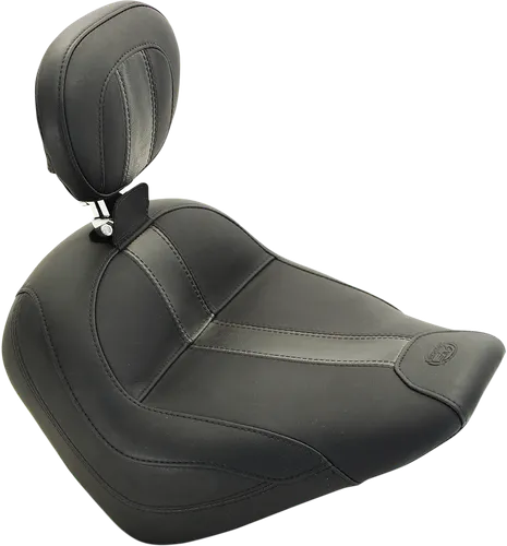 Mustang Black Touring Solo Seat w Backrest