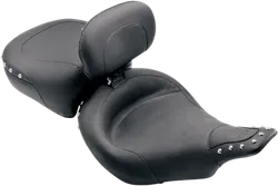 Mustang Black Wide Touring Solo Driver Seat w Backrest