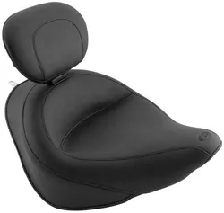 Mustang Black Wide Touring Solo Driver Seat w Backrest