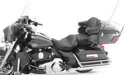 Mustang Black Vintage 2 Up Super Touring 1pc Seat Extended