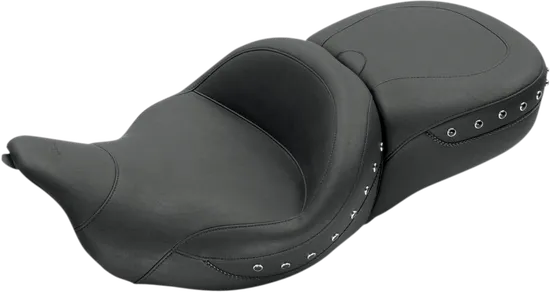 Mustang Black Pearl Studded 2 Up Super Touring Seat