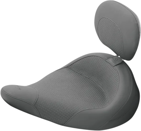 Mustang Black Standard Touring Air Ride Solo Seat w Backrest