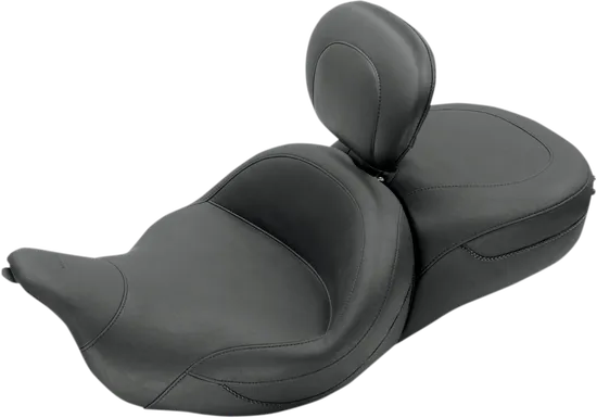 Mustang Black 2 Up Super Touring 1pc Seat w Backrest