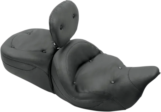 Mustang Black Regal 2 Up Super Touring 1pc Seat w Backrest