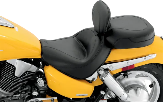 Mustang Black Vintage Wide Touring 2pc Seat w Backrest