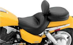 Mustang Black Vintage Wide Touring 2pc Seat w Backrest