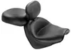 Mustang Black Vintage Wide Touring 2pc Seat w Backrest