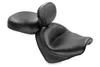 Mustang Black Vintage Wide Touring 2pc Seat w Backrest