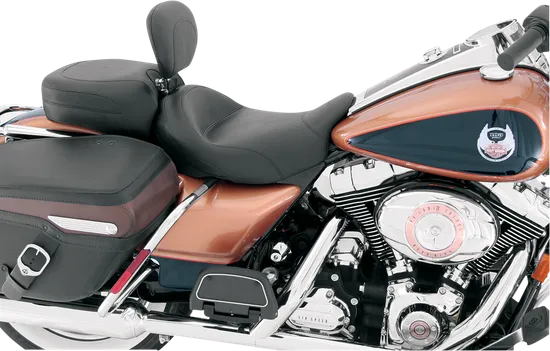 Mustang Black Touring Solo Seat w Backrest