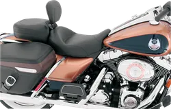 Mustang Black Touring Solo Seat w Backrest