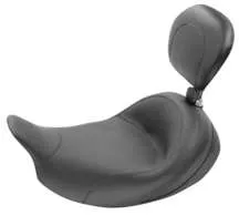 Mustang Black Touring Solo Seat w Backrest
