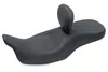 Mustang Black 2Up Wide Tripper 1Pc Seat w Backrest