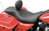 Mustang Black 2Up Wide Tripper 1Pc Seat w Backrest