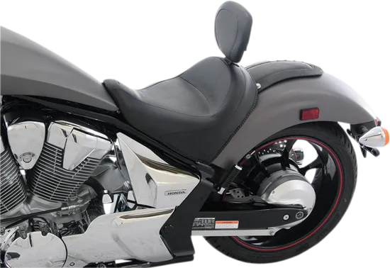 Mustang Black Original Wide Touring Solo Driver Seat w Backrest