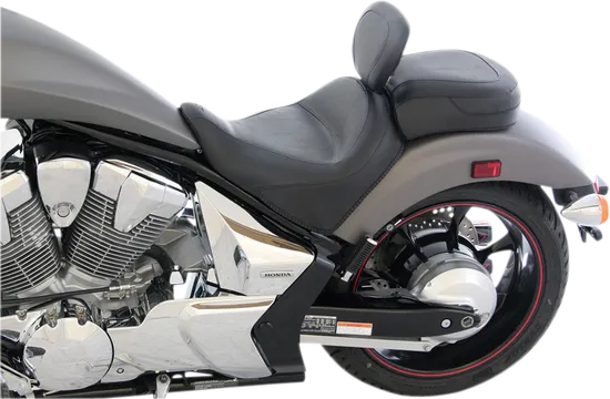 Mustang Black Original Wide Touring Solo Driver Seat w Backrest