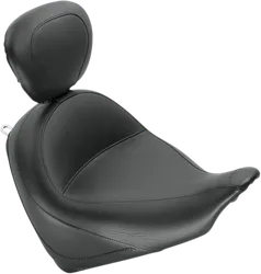 Mustang Black Original Wide Touring Solo Driver Seat w Backrest