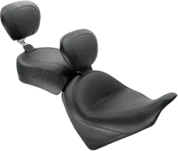 Mustang Black Original Wide Touring Solo Driver Seat w Backrest