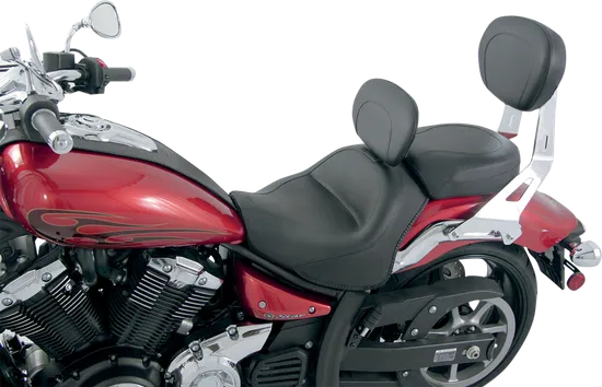 Mustang Black Vintage Wide Touring 2pc Seat w Backrest