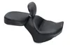 Mustang Black Vintage Wide Touring 2pc Seat w Backrest