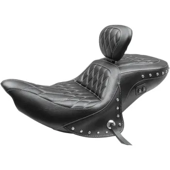 Mustang Diamond Stitch Touring 1pc Heated Seat w Backrest