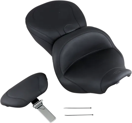 Mustang Black Lowdown Touring 1pc Seat w Backrest