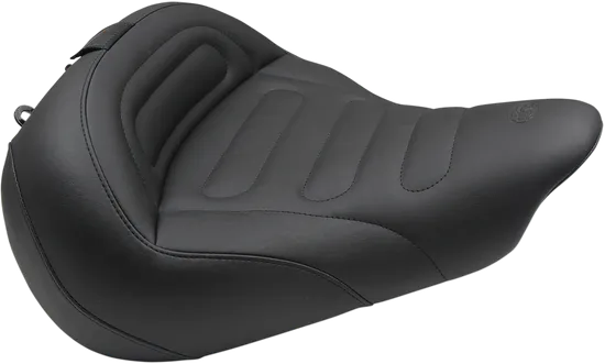 Mustang Black Stitch Touring Solo Seat w Backrest 2