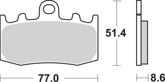 SBS Sintered Front Brake Pad Pair