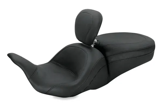 Mustang Black Lowdown Touring 1pc Seat w Backrest