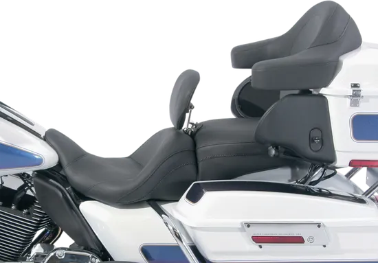 Mustang Black Lowdown Touring 1pc Seat w Backrest