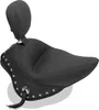 Mustang Black Studded Wide Touring Solo Driver Seat w Backrest