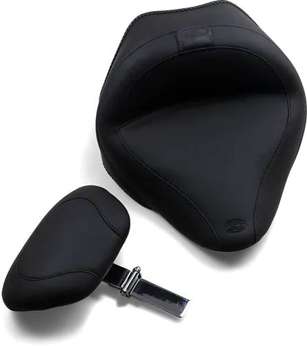 Mustang Black Wide Touring Solo Driver Seat w Backrest