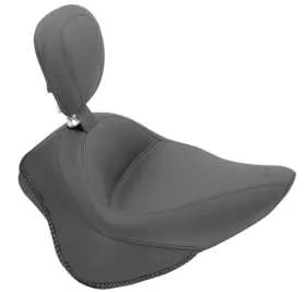 Mustang Black Wide Touring Solo Driver Seat w Backrest