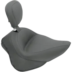 Mustang Black Wide Touring Solo Driver Seat w Backrest