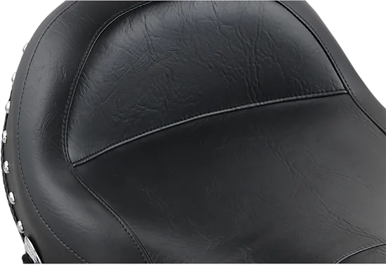 Mustang Black Studded Touring Solo Seat w Backrest