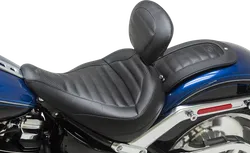 Mustang Black Tuck Roll Touring Solo Seat w Backrest